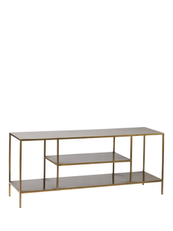 nkuku Mahi Media Shelving Unit, Brass, Brass