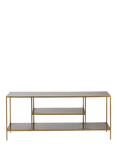nkuku Mahi Media Shelving Unit, Brass