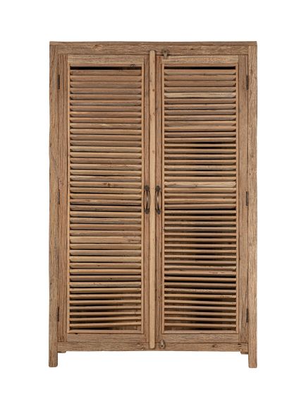 nkuku Ibo Slatted Cabinet, Large, Natural, Natural