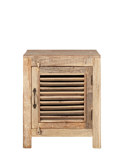 nkuku Ibo Slatted Cabinet, Small, Natural, Natural