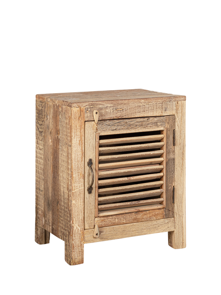 nkuku Ibo Slatted Cabinet, Small, Natural - view 2, Natural