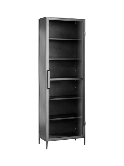 nkuku Takua Display Cabinet, Dark Grey - view 2, Dark Grey