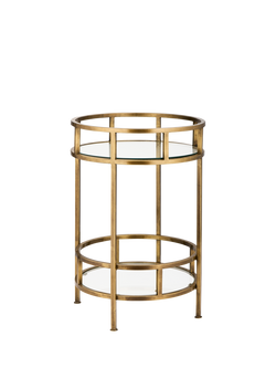 nkuku Nakuru Drinks Table, Brass, Brass