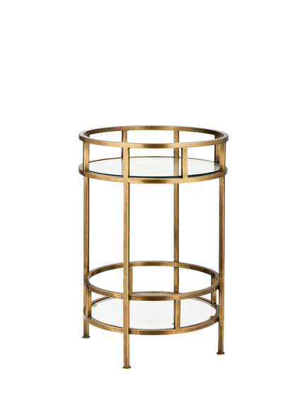 nkuku Nakuru Drinks Table, Brass, Brass