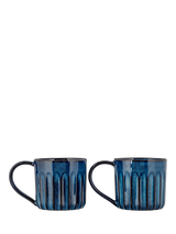 nkuku Moda Mug, Set of 2, 300ml, Deep Blue