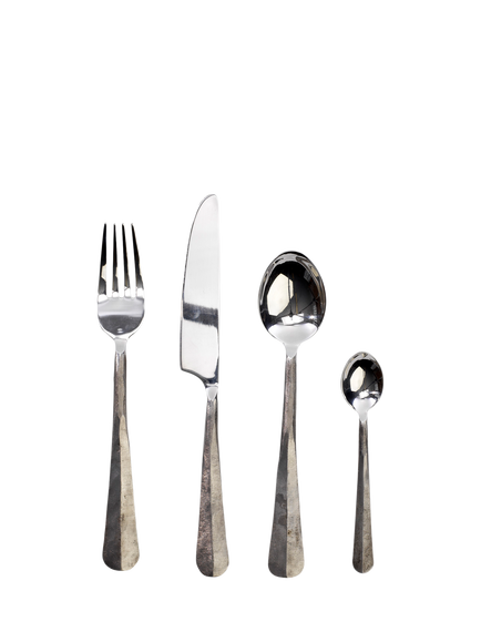 nkuku Osko Stainless Steel Cutlery Set, 16 Piece/4 Place Settings, Silver, Silver