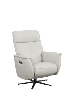 John Lewis Float Zero Gravity Power Recliner Leather Chair, Natural Leather