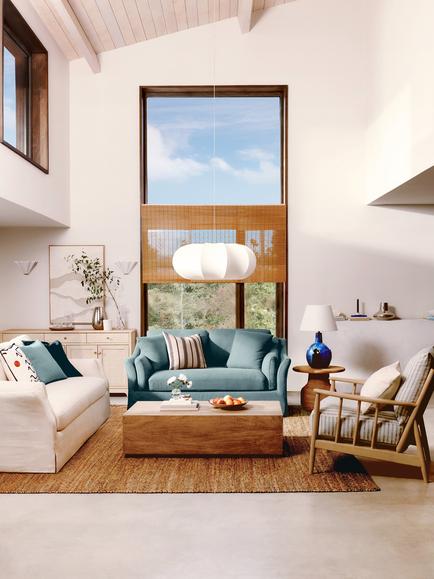 John Lewis Bude Medium 2 Seater Sofa, Natural Native Linen - view 2, Natural Native Linen
