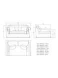 John Lewis Bude Medium 2 Seater Sofa, Easy Clean Natural Linen, Ocean Linen