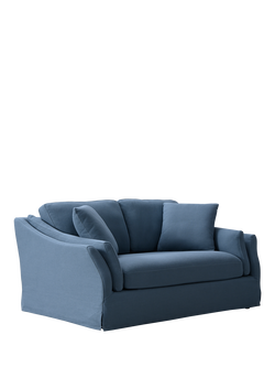 John Lewis Bude Medium 2 Seater Sofa, Easy Clean Natural Linen, Ocean Linen