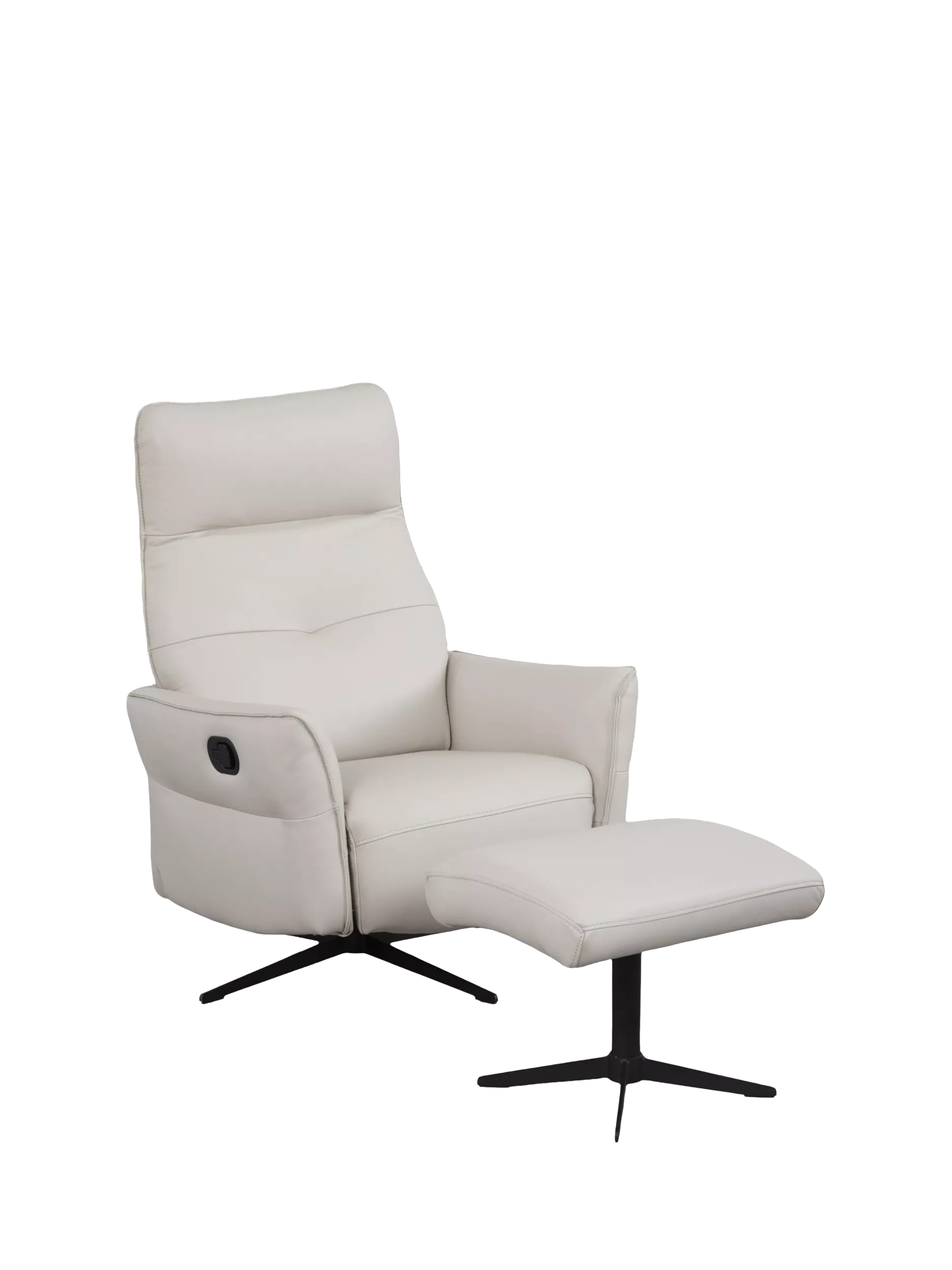 John Lewis Relaxed Recliner Armchair & Footstool, Metal Leg