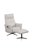 John Lewis Relaxed Recliner Armchair & Footstool, Metal Leg