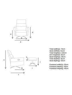 John Lewis Relaxed Recliner Armchair & Footstool, Metal Leg, Grey Chenille - view 2, Grey Chenille