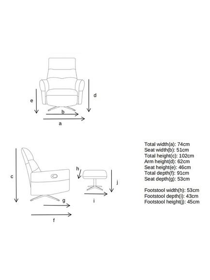 John Lewis Relaxed Recliner Armchair & Footstool, Metal Leg, Grey Chenille - view 2, Grey Chenille