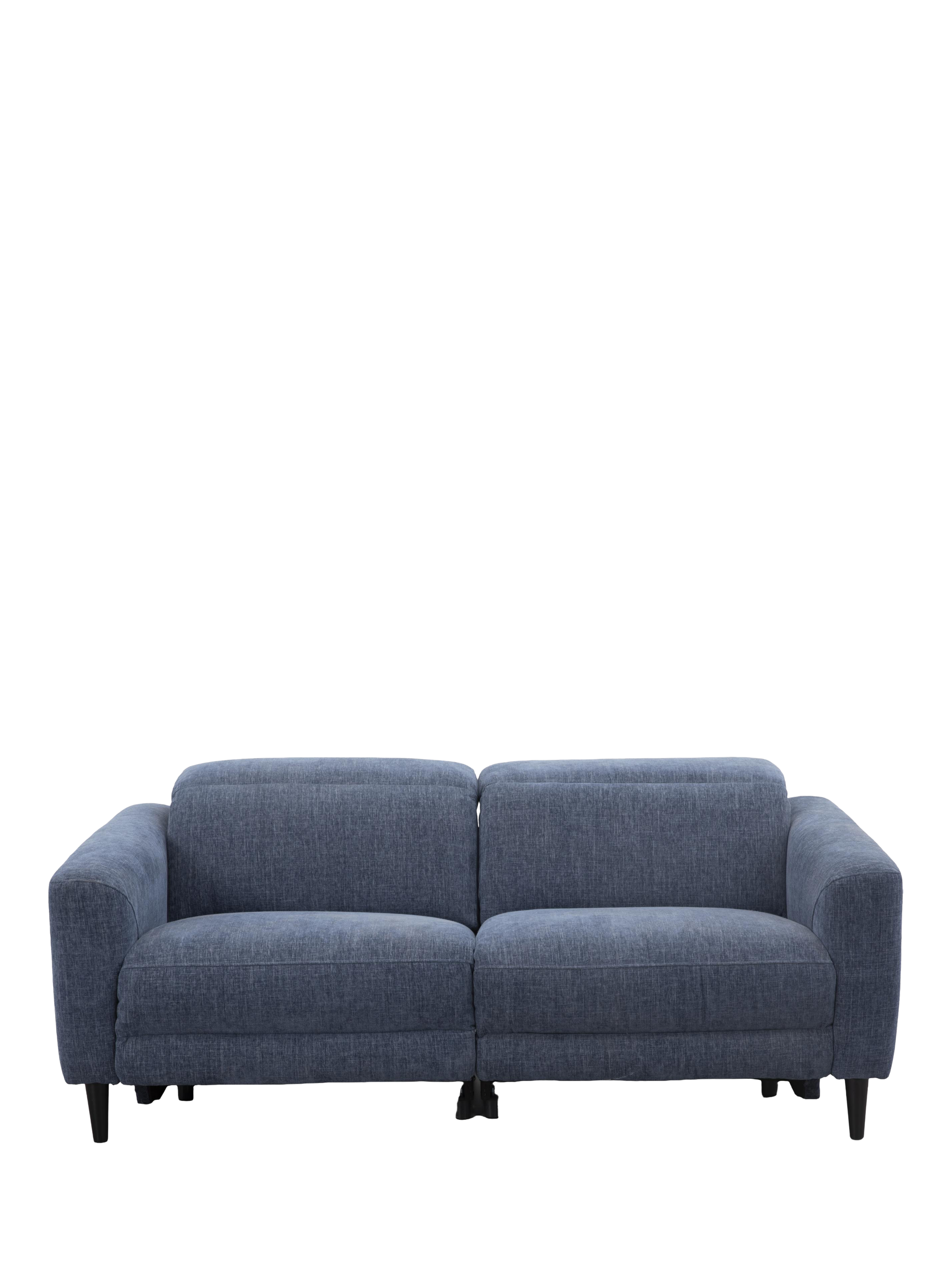Glide Range, John Lewis Glide Large 3 Seater Recliner Sofa, Navy Chenille
