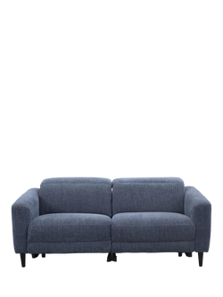 John Lewis Glide Large 3 Seater Recliner Sofa, Navy Chenille, Navy Chenille