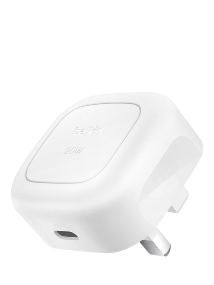 Belkin BoostCharge Compact USB-C Charger, 20W, White, White