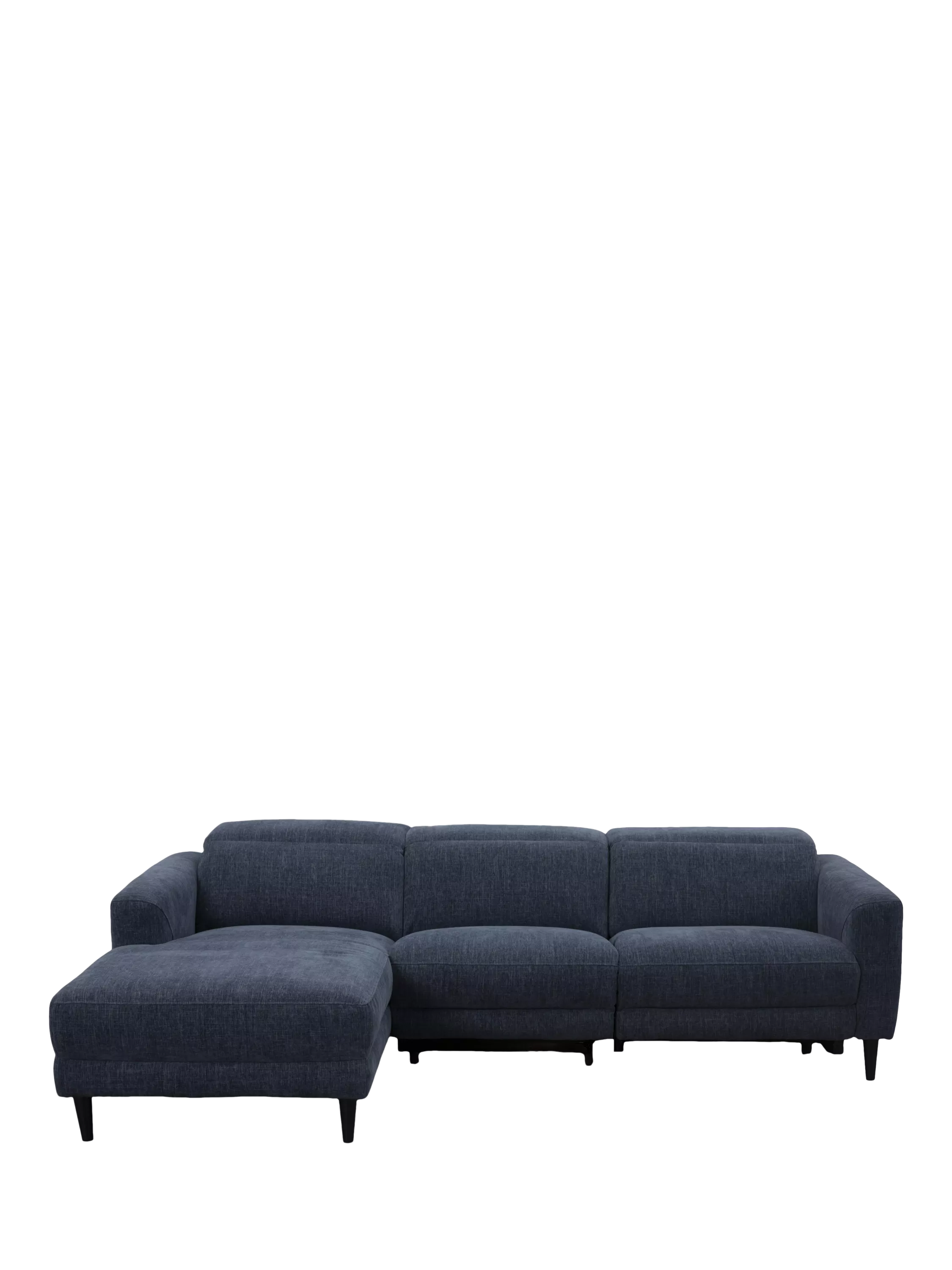 John Lewis Glide LHF Chaise End Recliner Sofa, Navy Chenille