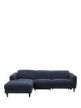 John Lewis Glide LHF Chaise End Recliner Sofa, Navy Chenille