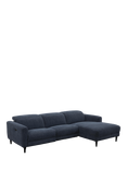 John Lewis Glide RHF Chaise End Recliner Sofa, Navy Chenille