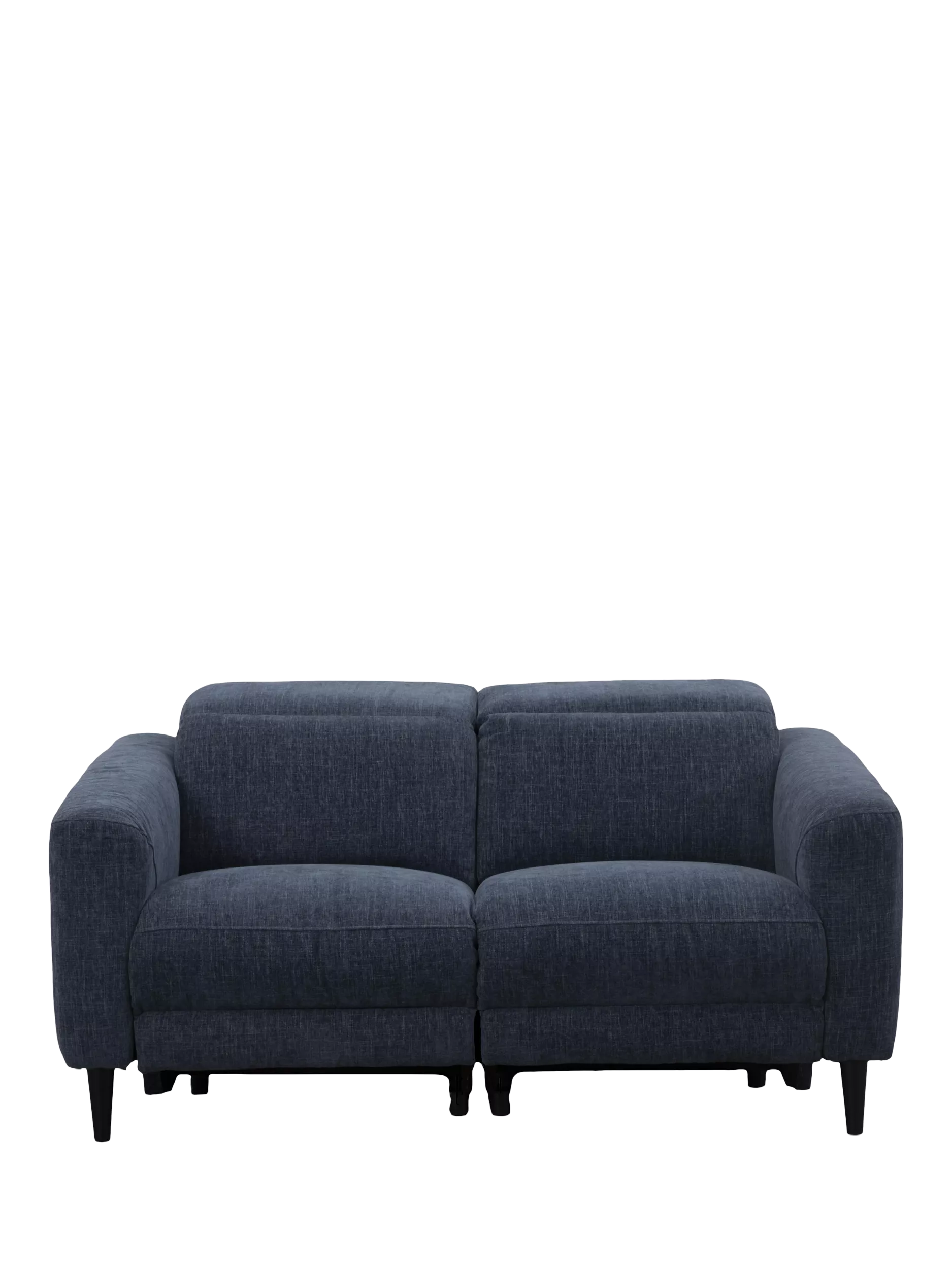 John Lewis Small 2 Seater Recliner Sofa, Navy Chenille