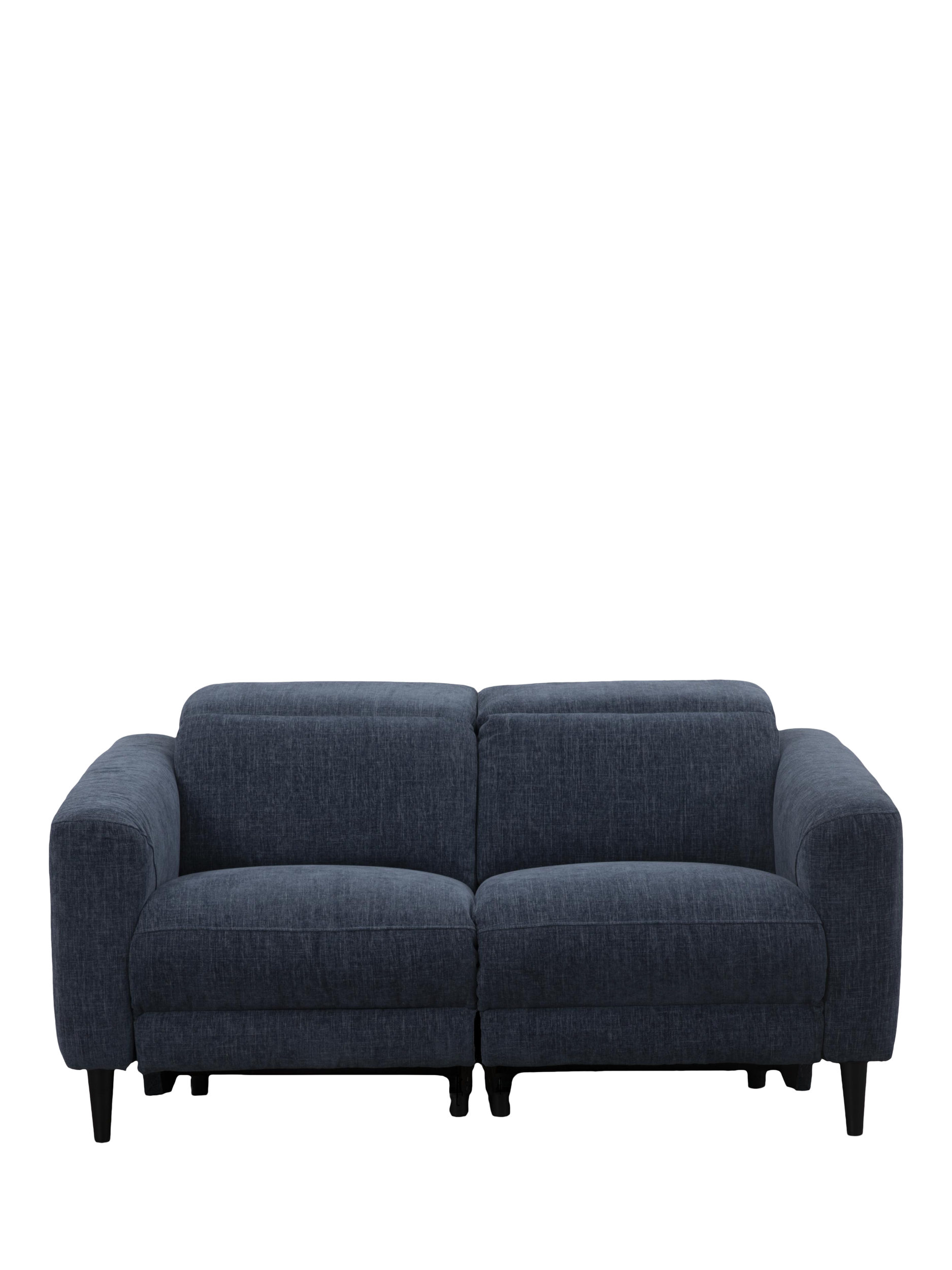 Glide Range, John Lewis Small 2 Seater Recliner Sofa, Navy Chenille