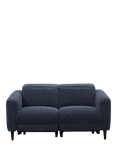 John Lewis Small 2 Seater Recliner Sofa, Navy Chenille