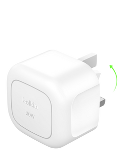 Belkin BoostCharge Compact 30W USB-C Wall Charger & USB-C to Lightning Cable, 1m, White - view 2, White
