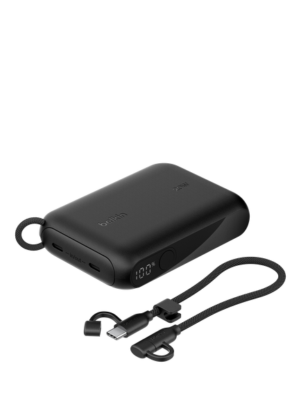 Belkin 20W USB-C Portable Power Bank with Display, 10K, Black - view 2, Black