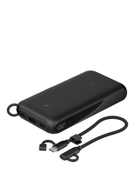 Belkin 20W USB-C Portable Power Bank with Display, 20K, Black - view 2, Black