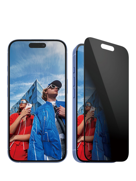 PanzerGlass Ultra-Wide Fit Privacy Screen Protector for iPhone 16 / iPhone 15, Clear