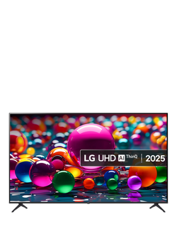 LG 75UA75006LA (2025) LED HDR 4K Ultra HD Smart AI TV, 75 inch, Charcoal Black, Charcoal Black
