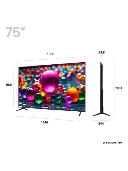 LG 75UA75006LA (2025) LED HDR 4K Ultra HD Smart AI TV, 75 inch, Charcoal Black - view 2, Charcoal Black