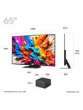 LG 65QNED9MA6B (2025) QNED Mini LED HDR 4K Ultra HD Smart TV, 65 inch, with Dolby Atmos & Zero Connect Box, Charcoal Black