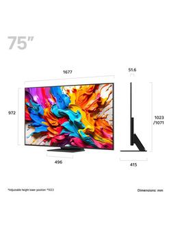 LG 75QNED9MA6B (2025) QNED evo Mini LED HDR 4K Ultra HD Smart AI TV, 75 inch, with Dolby Atmos & Zero Connect Box, Charcoal Black - view 2, Charcoal Black