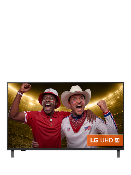 LG 43UA75006LA (2025) LED HDR 4K Ultra HD Smart AI TV, 43 inch, Charcoal Black, Charcoal Black