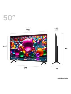 LG 50UA75006LA (2025) LED HDR 4K Ultra HD Smart AI TV, 50 inch, Charcoal Black - view 2, Charcoal Black