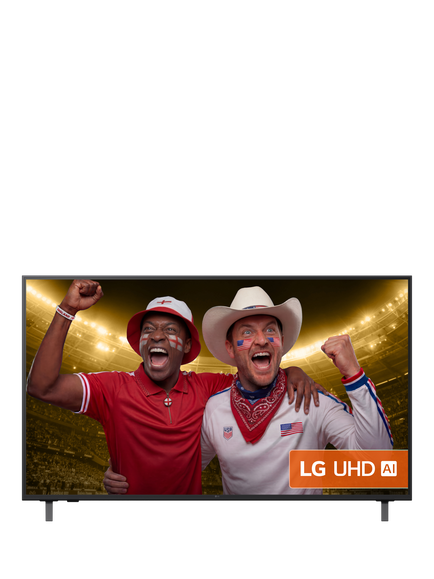 LG 55UA75006LA (2025) LED HDR 4K Ultra HD Smart AI TV, 55 inch, Charcoal Black, Charcoal Black