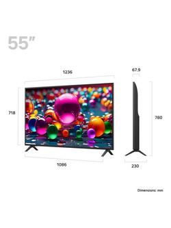 LG 55UA75006LA (2025) LED HDR 4K Ultra HD Smart AI TV, 55 inch, Charcoal Black - view 2, Charcoal Black