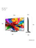 LG 55QNED93A6A (2025) QNED Mini LED HDR 4K Ultra HD Smart TV, 55 inch, with Dolby Atmos, Charcoal Black