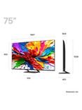 LG 75QNED93A6A (2025) QNED Mini LED HDR 4K Ultra HD Smart TV, 75 inch, with Dolby Atmos, Charcoal Black