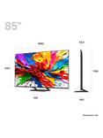 LG 85QNED93A6A (2025) QNED Mini LED HDR 4K Ultra HD Smart TV, 85 inch, with Dolby Atmos, Charcoal Black
