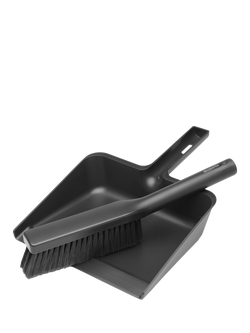 Brabantia SinkSide Dustpan and Brush Set, Dark Grey, Dark Grey