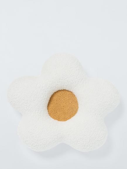 John Lewis Daisy Boucle Cushion, Marshmallow