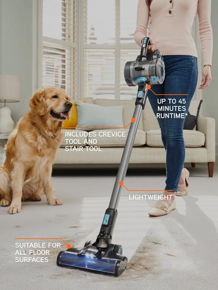 Vax Blade 4 Classic Plus Cordless Vacuum Cleaner, Graphite/Blue - view 2, Graphite/Blue