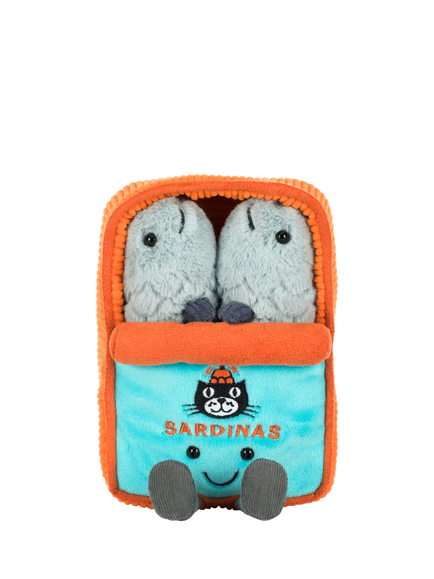 Jellycat Amuseables Sardine Tin Soft Toy - view 2, Orange Multi