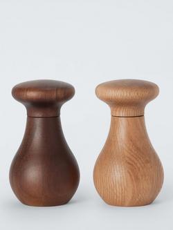 John Lewis X Deliciously Ella Salt & Pepper Mills, Set of 2, FSC-Certified (Oak/Acacia Wood), Natural