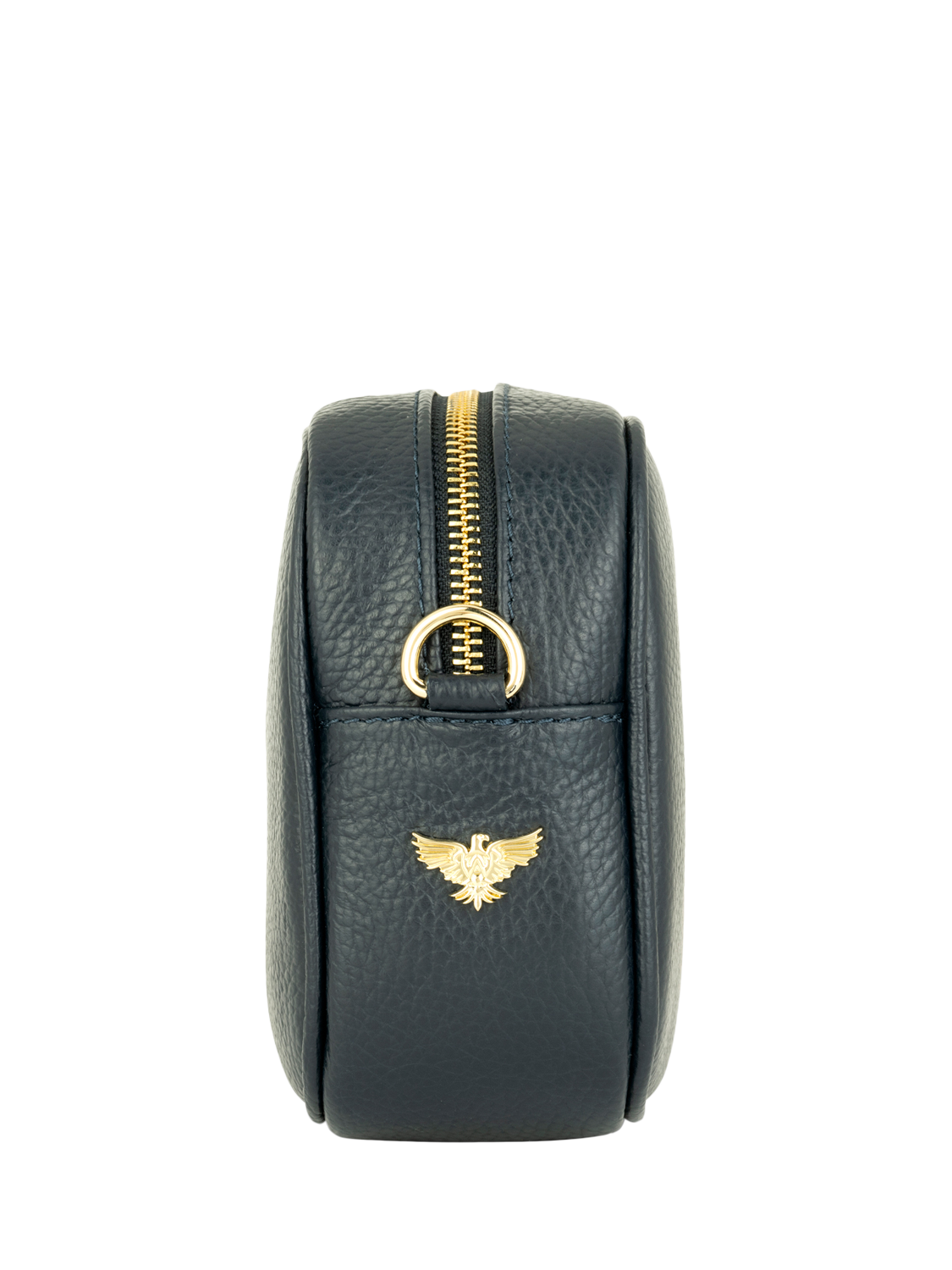 Product image 3 of 5, which shows Apatchy London Leather Crossbody Camera Bag, Navy