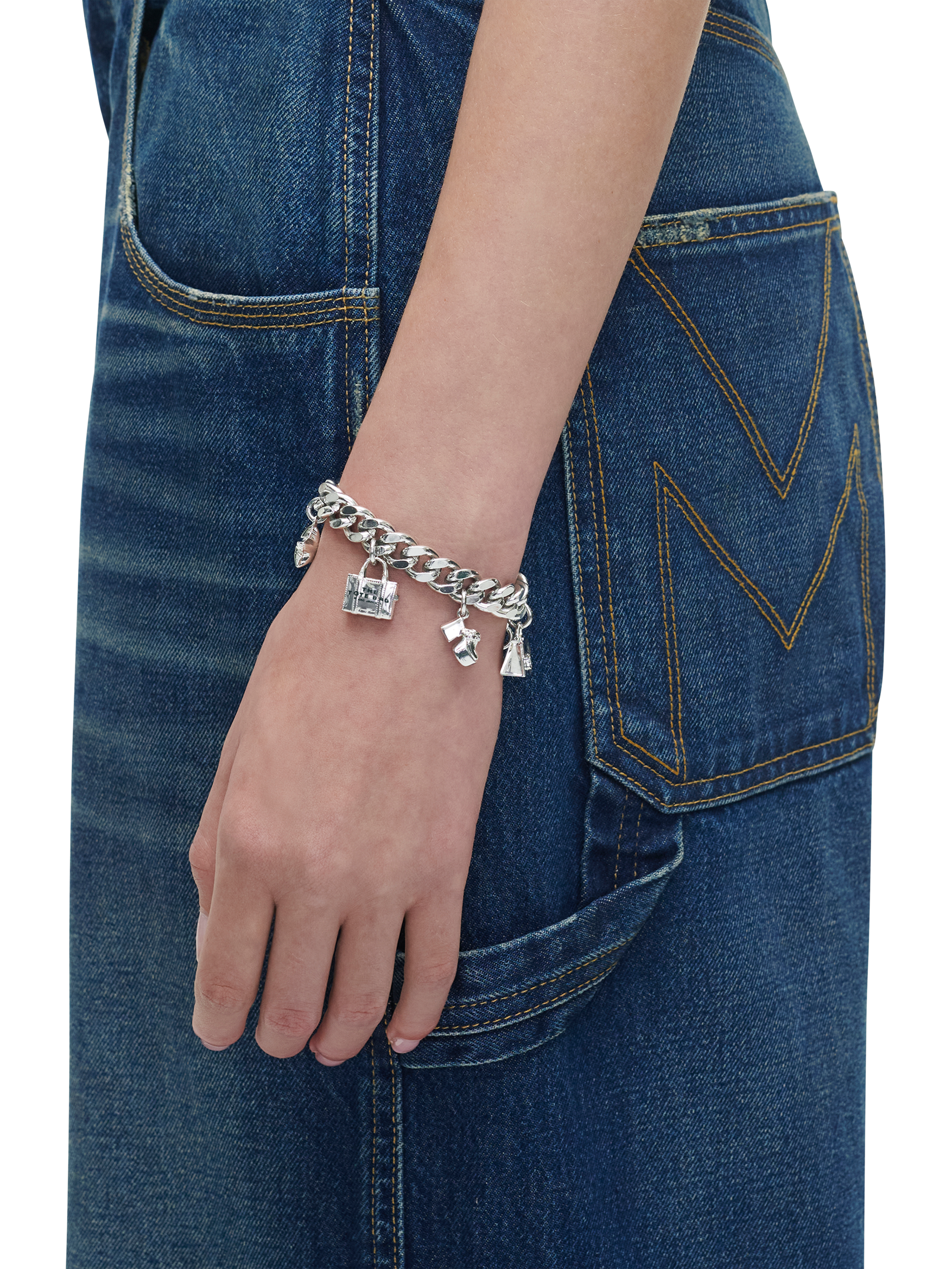 Product image 2 of 4, which shows Marc Jacobs Icons Logo Bracelet, Silver