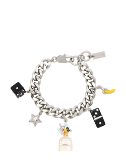 Marc Jacobs Perfect Charm Bracelet, Silver, Silver/Pink Multi